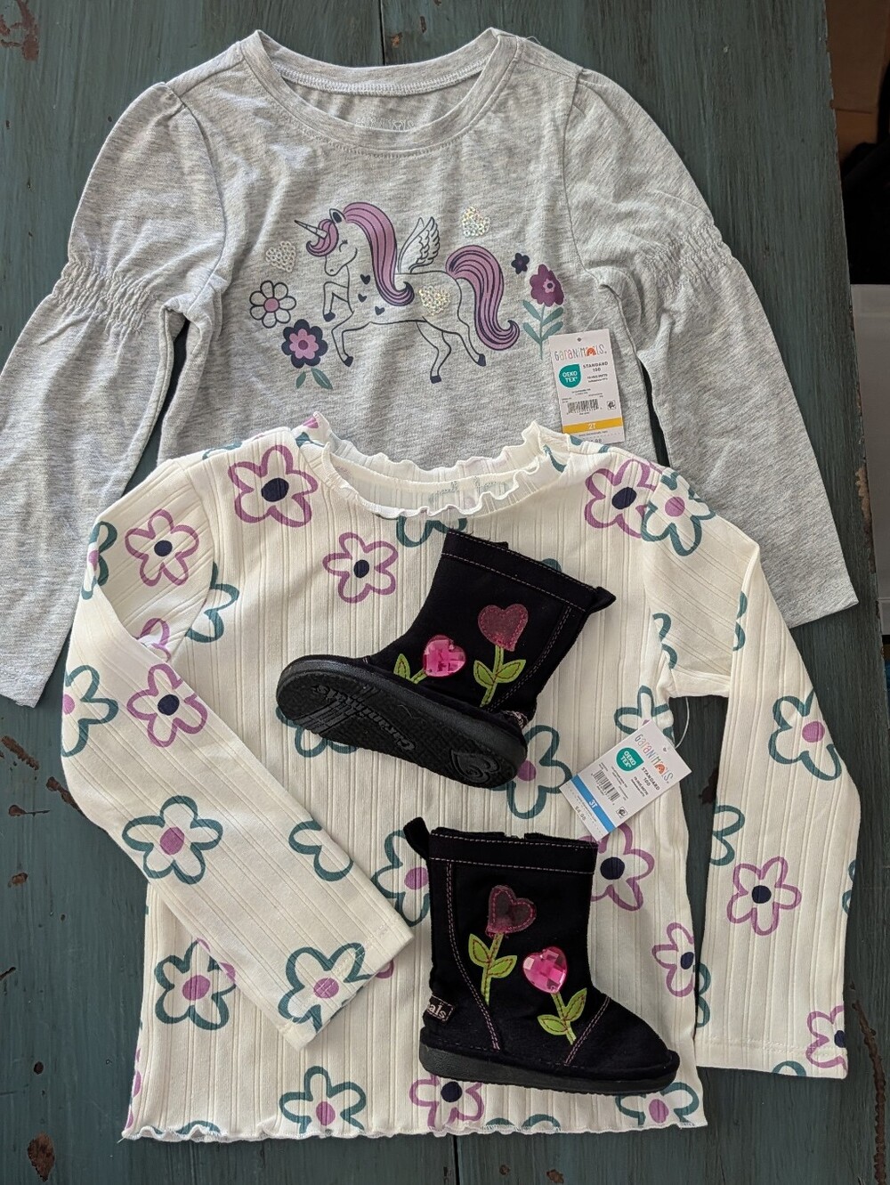 Garanimals Clothing Lot Girls Shirt Shoes Unicorn Flower Floral